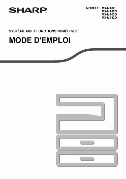 Mode d'emploi SHARP MX-M202D