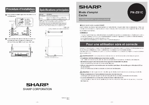 Mode d'emploi SHARP PN-ZS1C