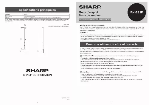 Mode d'emploi SHARP PN-ZS1P