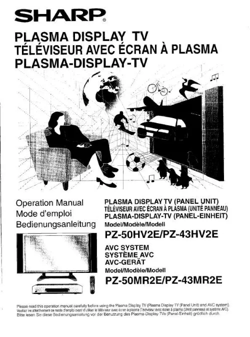 Mode d'emploi SHARP PZ-43HV2E