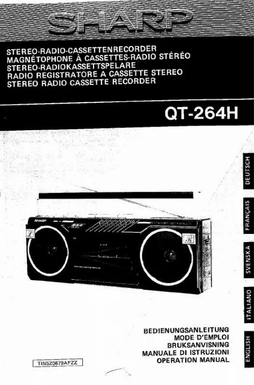 Mode d'emploi SHARP QT-264H