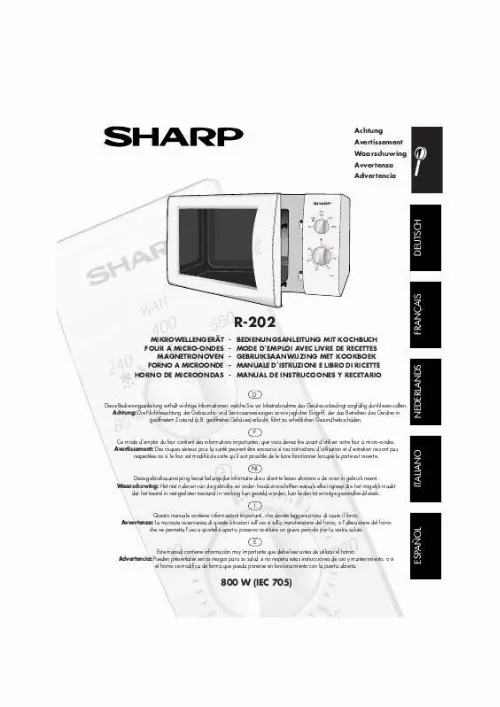 Mode d'emploi SHARP R-202