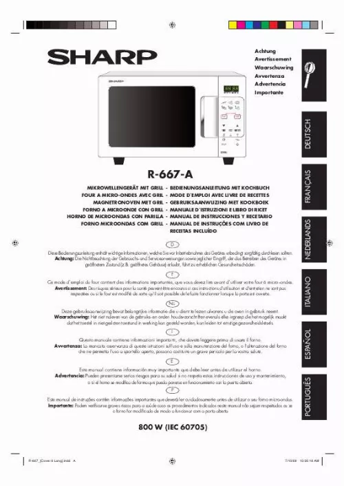 Mode d'emploi SHARP R-667-A