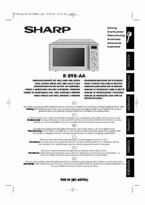Mode d'emploi SHARP R-898AL-AA