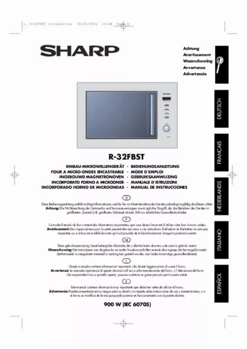 Mode d'emploi SHARP R32FBST