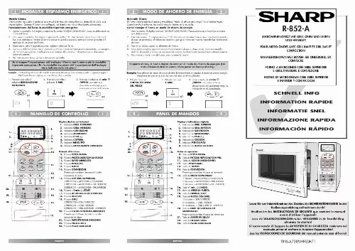 Mode d'emploi SHARP R-852-A