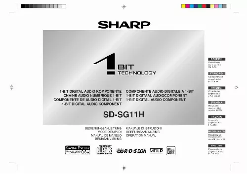 Mode d'emploi SHARP SD-SG11H