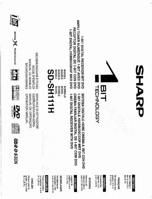 Mode d'emploi SHARP SD-SH111H