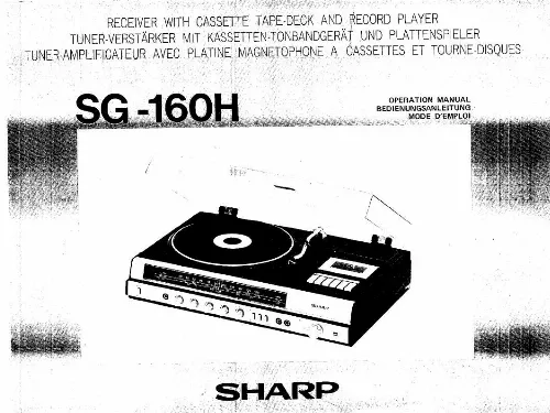Mode d'emploi SHARP SG-160H