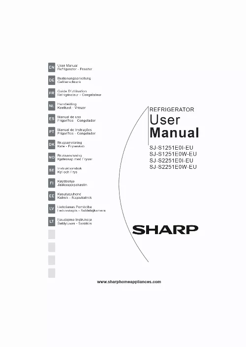 Mode d'emploi SHARP SJ-S1251E0I