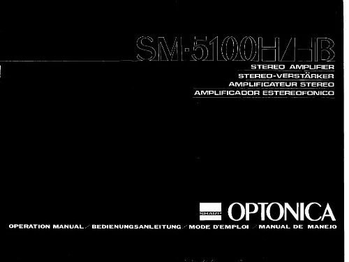 Mode d'emploi SHARP SM-5100H/HB