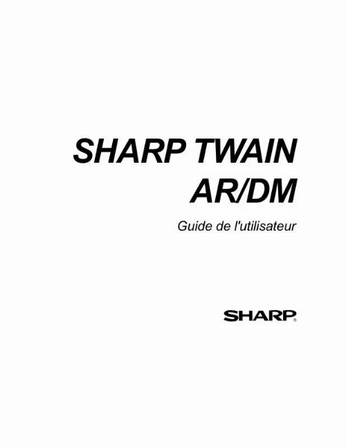 Mode d'emploi SHARP TWAIN R3.1