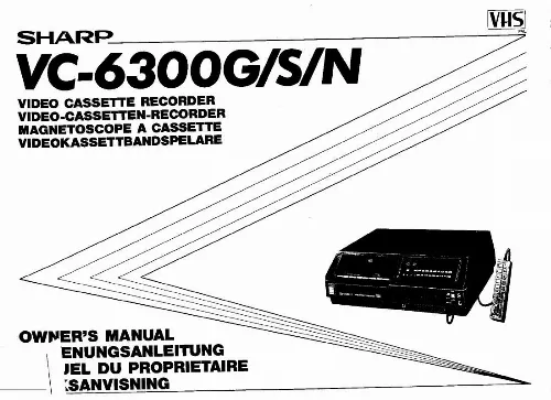 Mode d'emploi SHARP VC-6300G/S/N