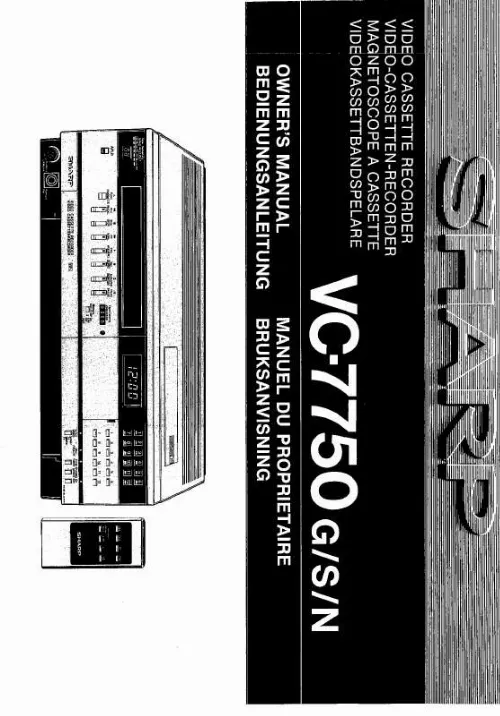 Mode d'emploi SHARP VC-7750G/S/N