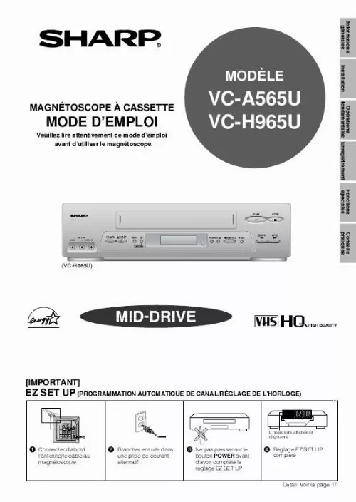 Mode d'emploi SHARP VC-H965U