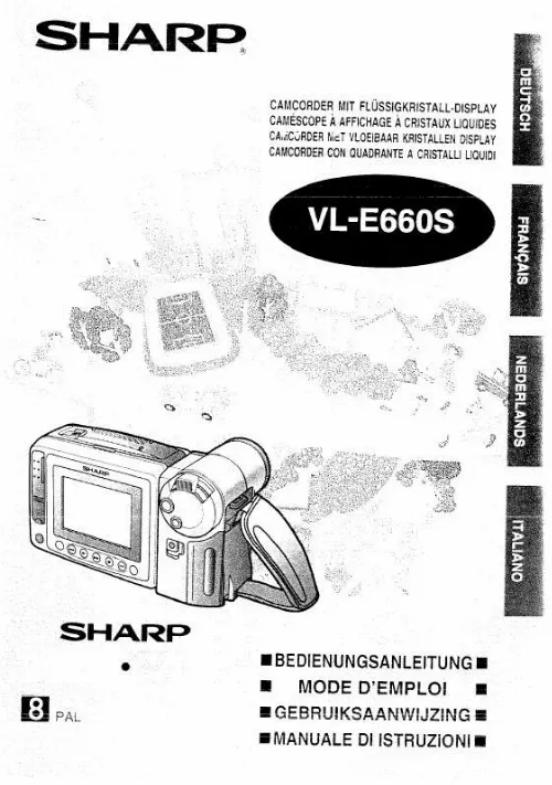 Mode d'emploi SHARP VL-E660S