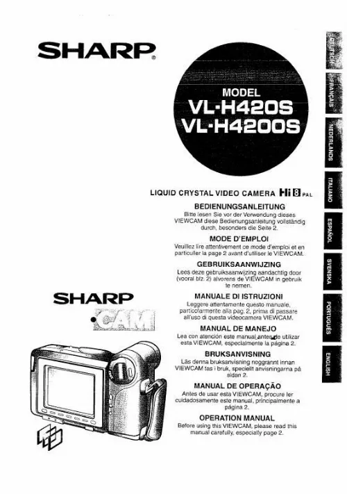 Mode d'emploi SHARP VL-H420S/H4200S
