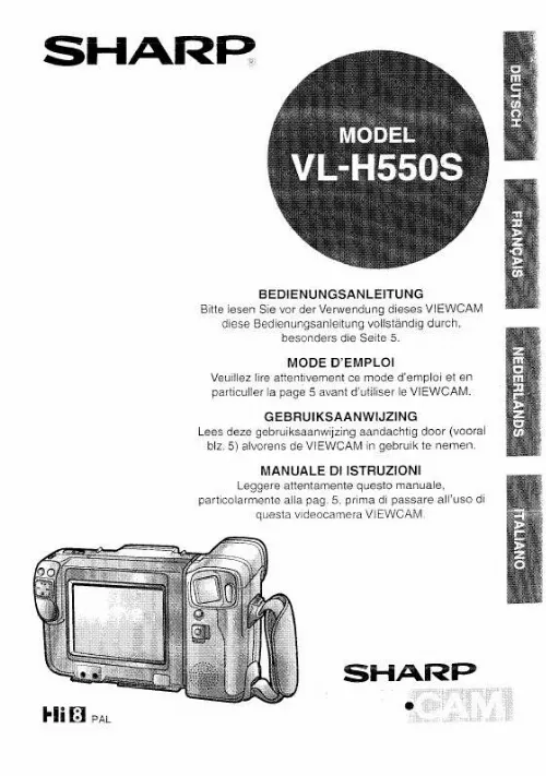 Mode d'emploi SHARP VL-H550S