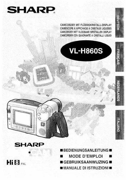 Mode d'emploi SHARP VL-H860S