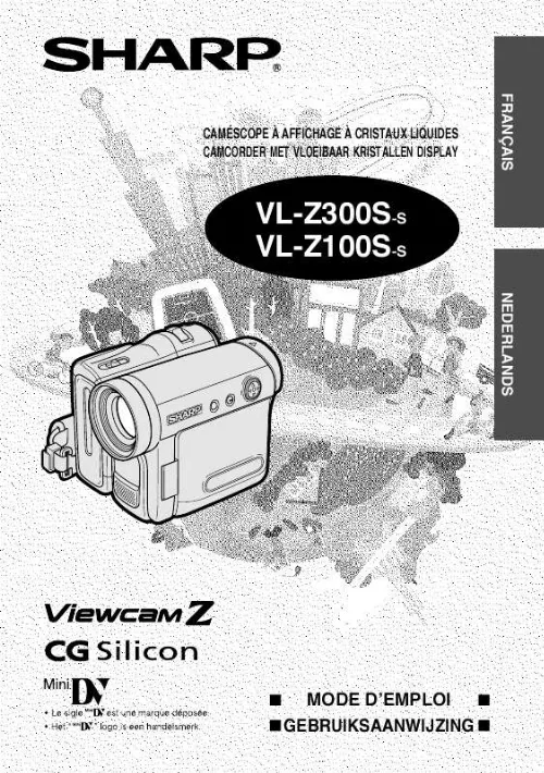 Mode d'emploi SHARP VL-Z100S/300S