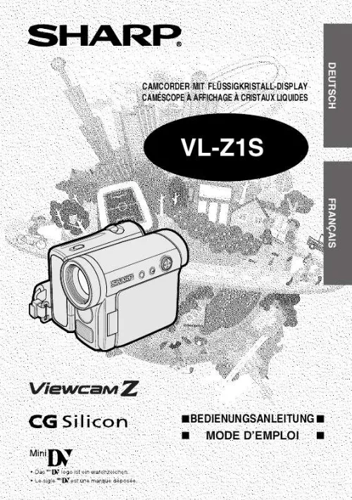 Mode d'emploi SHARP VLZ1S