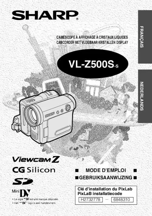 Mode d'emploi SHARP VLZ500S