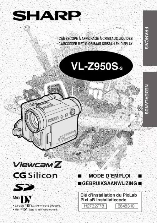 Mode d'emploi SHARP VLZ950S