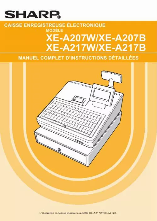 Mode d'emploi SHARP XE-A207