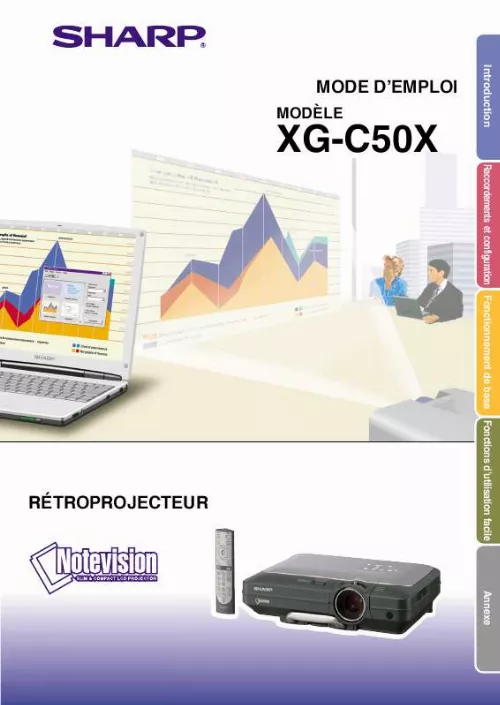 Mode d'emploi SHARP XG-C50X