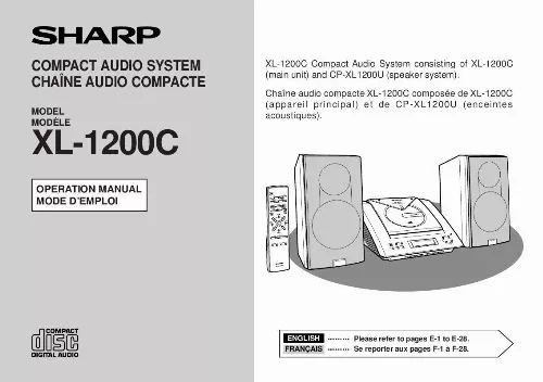 Mode d'emploi SHARP XL-1200C