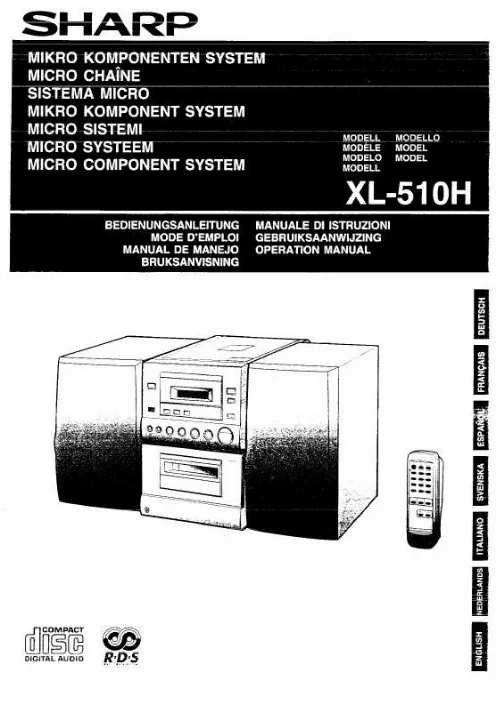 Mode d'emploi SHARP XL-510H