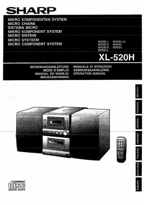 Mode d'emploi SHARP XL-520H