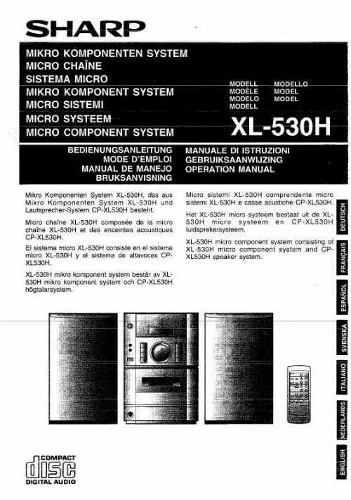 Mode d'emploi SHARP XL-530H