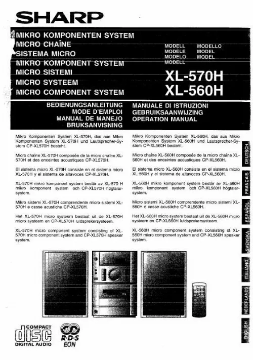 Mode d'emploi SHARP XL-560H/570H