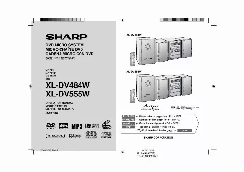 Mode d'emploi SHARP XL-DV484/555W