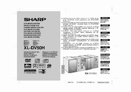 Mode d'emploi SHARP XL-DV50H
