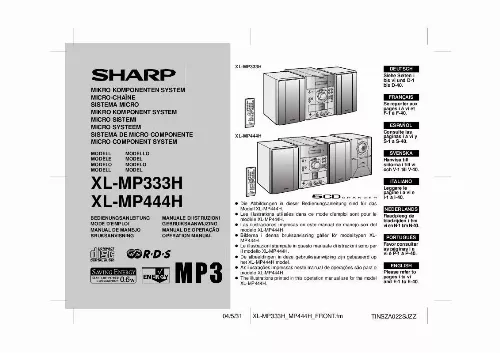 Mode d'emploi SHARP XL-MP333H/444H