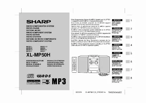 Mode d'emploi SHARP XL-MP50H