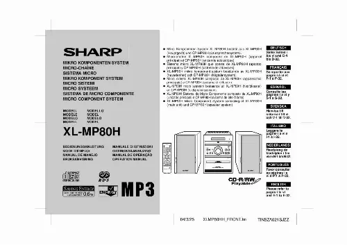 Mode d'emploi SHARP XL-MP80H
