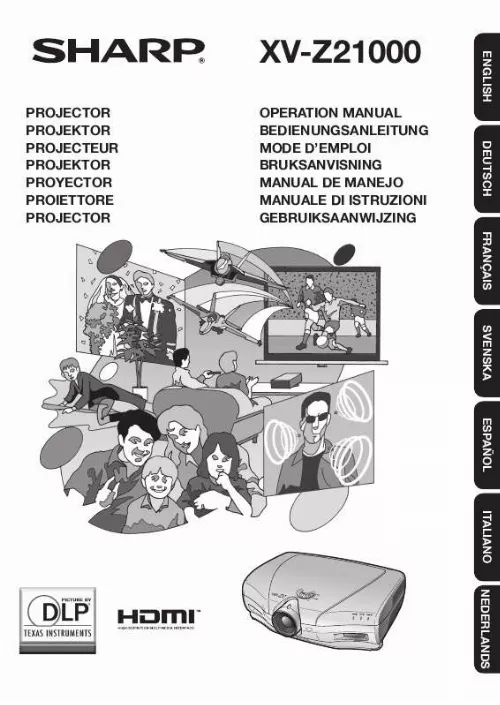 Mode d'emploi SHARP XV-Z21000