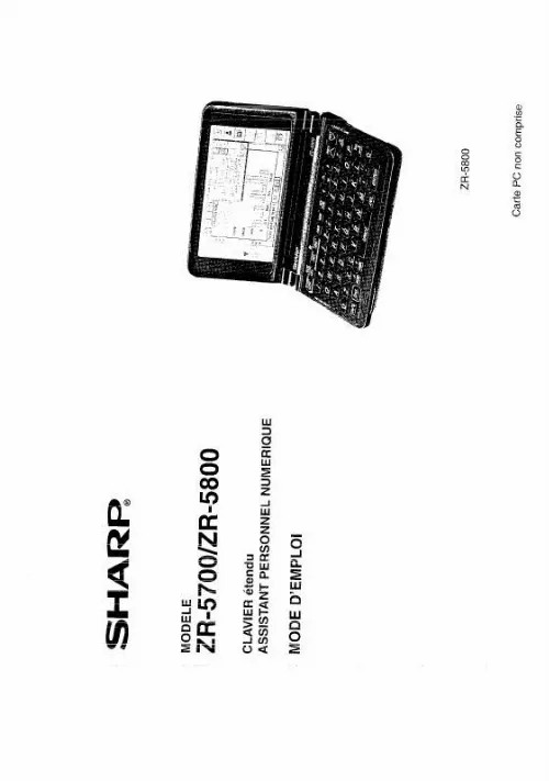 Mode d'emploi SHARP ZR-5700/5800