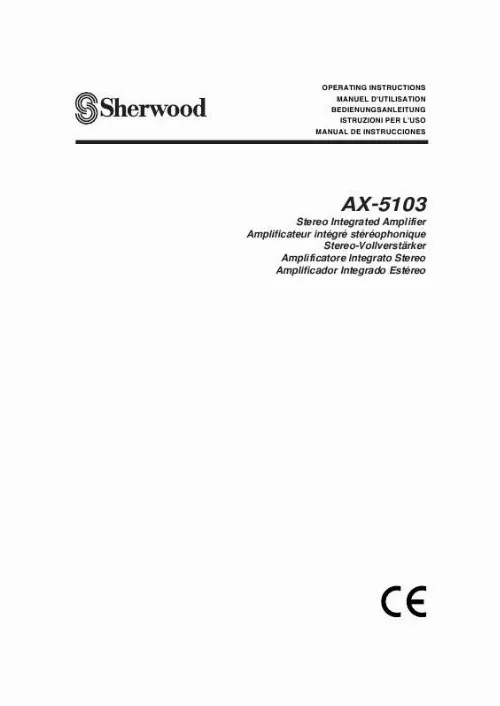 Mode d'emploi SHERWOOD AX-5103