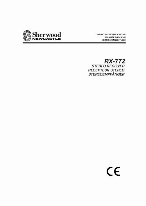 Mode d'emploi SHERWOOD RX-772