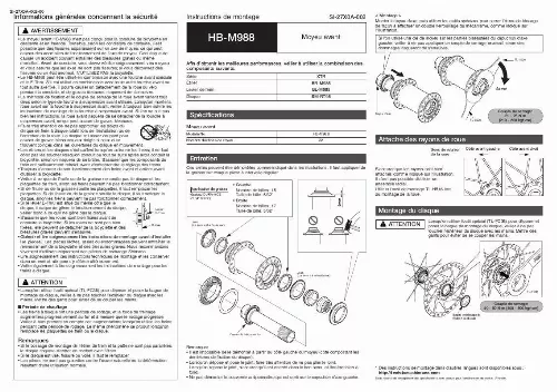 Mode d'emploi SHIMANO HB-M988