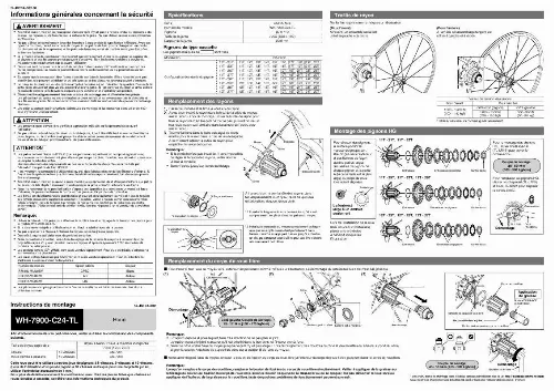 Mode d'emploi SHIMANO WH-7900-C24-TL