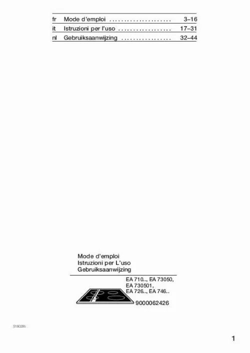 Mode d'emploi SIEMENS EA726501