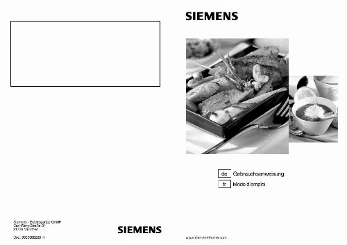 Mode d'emploi SIEMENS EC945RB91E/07