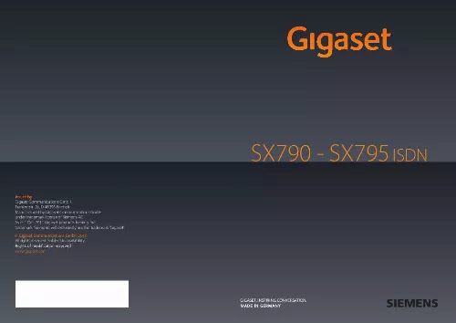 Mode d'emploi SIEMENS GIGASET SX790
