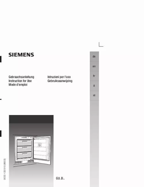 Mode d'emploi SIEMENS GU15DA55/01