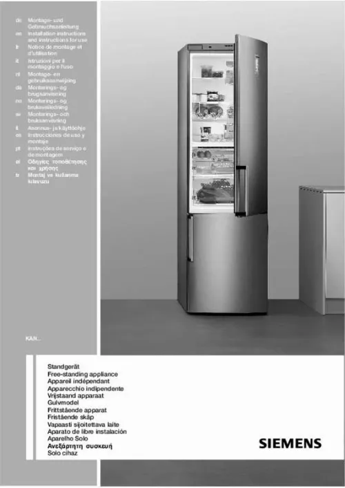 Mode d'emploi SIEMENS KA58NP95